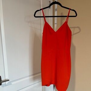 Vibrant orange Sleeveless Dress